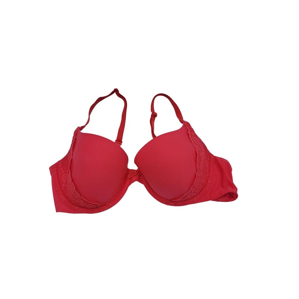 Victoria's Secret Demi Bust Bra Womens 34C Pink Padded Adjustable Straps